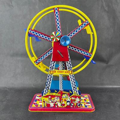 Vintage Tin Litho | The Giant Ride | Ohio Art Co.