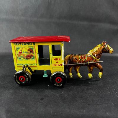 Vintage Tin Litho | Milk & Cream Carriage | Marx