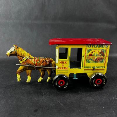 Vintage Tin Litho | Milk & Cream Carriage | Marx