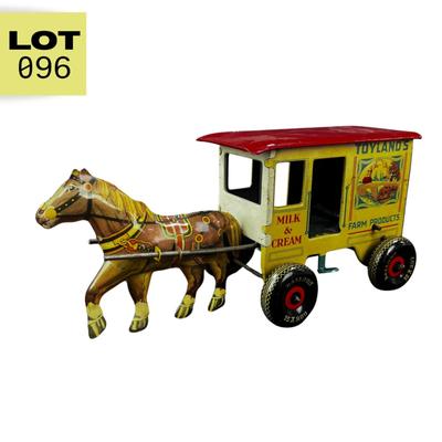 Vintage Tin Litho | Milk & Cream Carriage | Marx