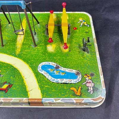 Vintage Tin Litho | Wind-Up Playground | Lee