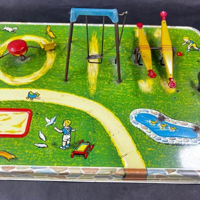 Vintage Tin Litho | Wind-Up Playground | Lee