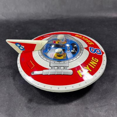 Vintage Friction Toy | Flying Saucer 8 | HAJI