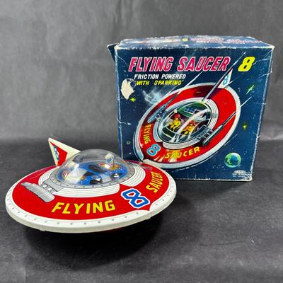 Vintage Friction Toy | Flying Saucer 8 | HAJI