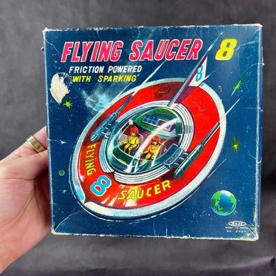 Vintage Friction Toy | Flying Saucer 8 | HAJI
