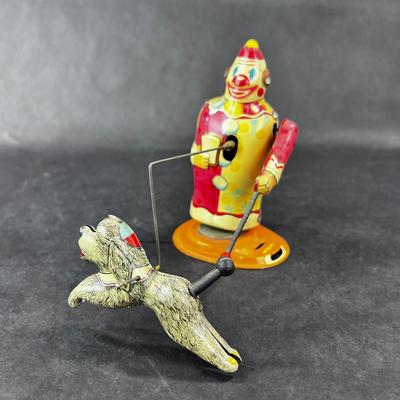 Vintage Wind-Up | Clown and Dog | TPS