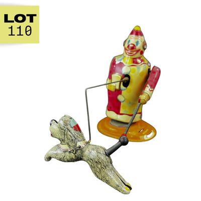 Vintage Wind-Up | Clown and Dog | TPS