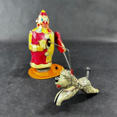 Vintage Wind-Up | Clown and Dog | TPS