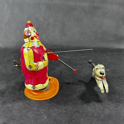 Vintage Wind-Up | Clown and Dog | TPS