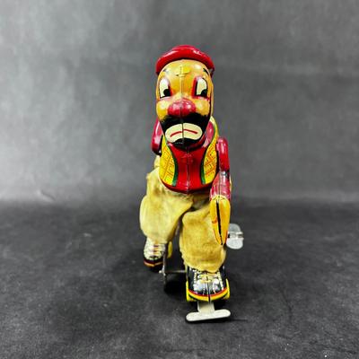 Vintage Tin Litho | Hobo Clown Skating | TPS