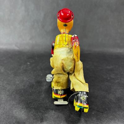 Vintage Tin Litho | Hobo Clown Skating | TPS