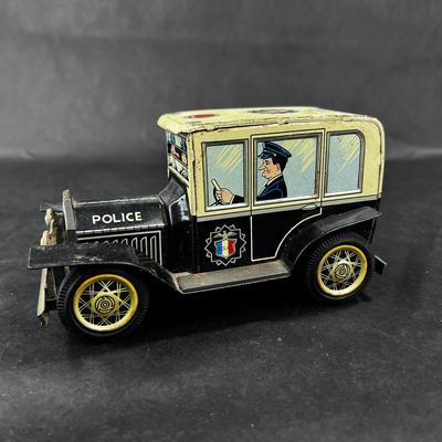 Vintage Tin Litho | Police Car | Daiya