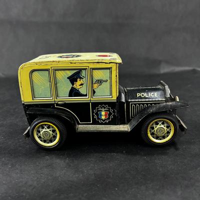 Vintage Tin Litho | Police Car | Daiya