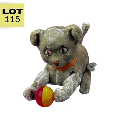 Vintage Wind-Up | Plush Cat with Ball