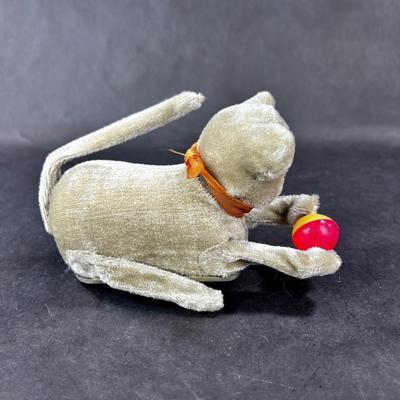 Vintage Wind-Up | Plush Cat with Ball