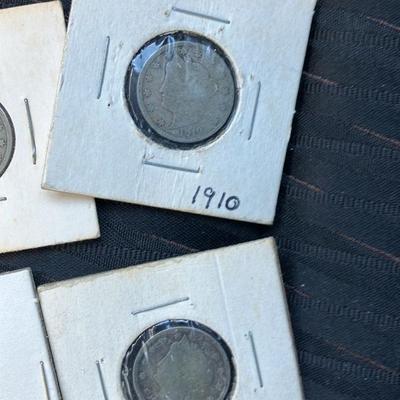 8-Coin Liberty Head "V" Nickel Lot w/ TRIPLE 1905 – 1889 to 1911 – 3 in Hard Cases – Heirloom Set!