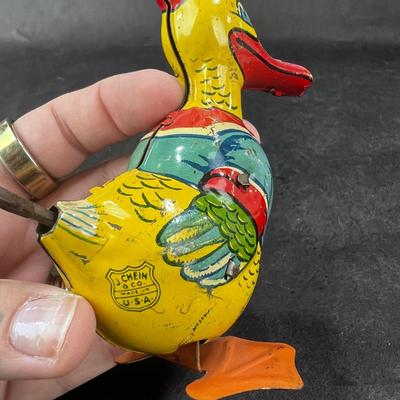 Vintage Tin Litho | Waddling Duck | J Chein