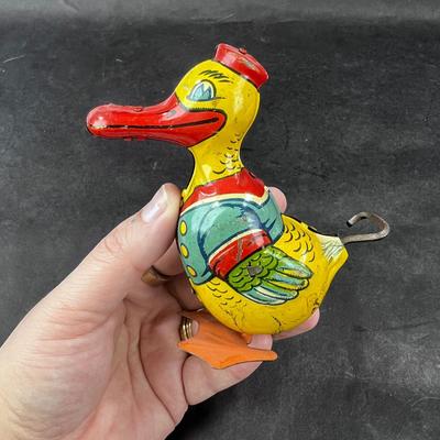 Vintage Tin Litho | Waddling Duck | J Chein