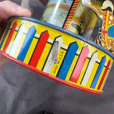Vintage Tin Litho | Hand Crank Merry-Go-Round