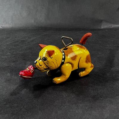 Vintage Wind-Up | Bulldog w/Shoe | Japan