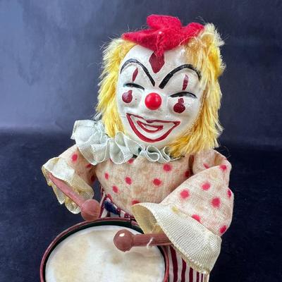 Vintage Wind-Up | Mechanical Jolly Drummer | Clown