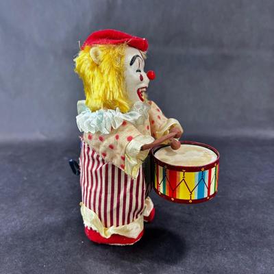 Vintage Wind-Up | Mechanical Jolly Drummer | Clown