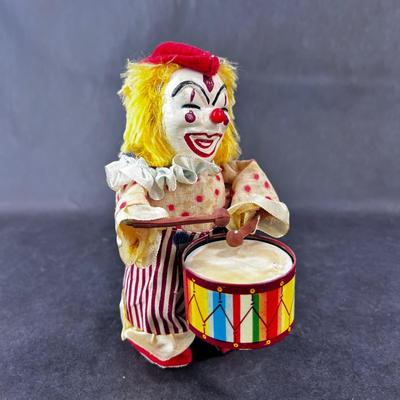 Vintage Wind-Up | Mechanical Jolly Drummer | Clown