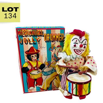 Vintage Wind-Up | Mechanical Jolly Drummer | Clown