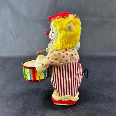 Vintage Wind-Up | Mechanical Jolly Drummer | Clown
