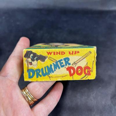 Vintage Wind-Up | Plush Drummer Dog | Nomura Toys