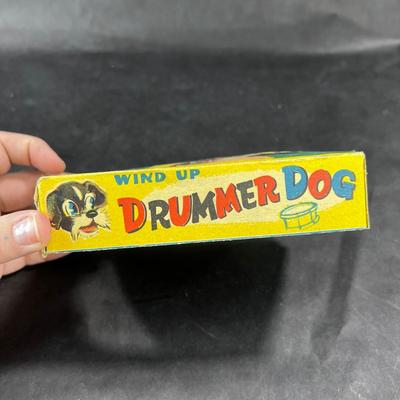 Vintage Wind-Up | Plush Drummer Dog | Nomura Toys