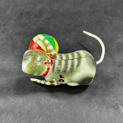Vintage Tin Litho | Cat with Ball | US Zone Germany