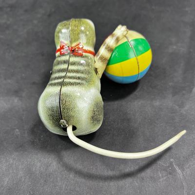 Vintage Tin Litho | Cat with Ball | US Zone Germany