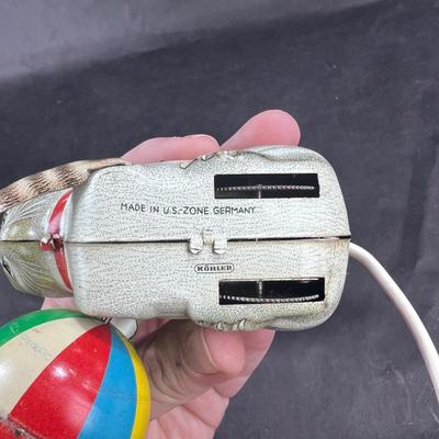 Vintage Tin Litho | Cat with Ball | US Zone Germany