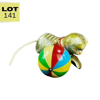 Vintage Tin Litho | Cat with Ball | US Zone Germany