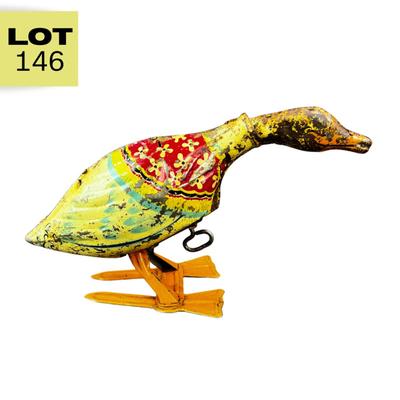 Vintage Wind-Up | Pecking Goose Duck | Unique Art