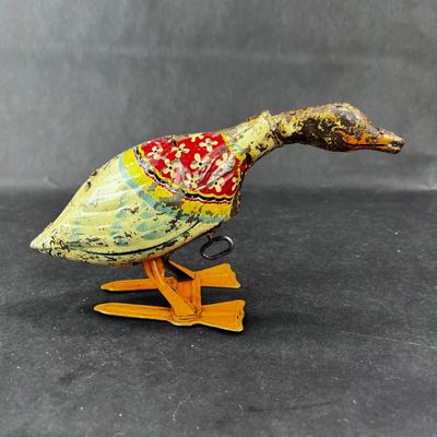 Vintage Wind-Up | Pecking Goose Duck | Unique Art