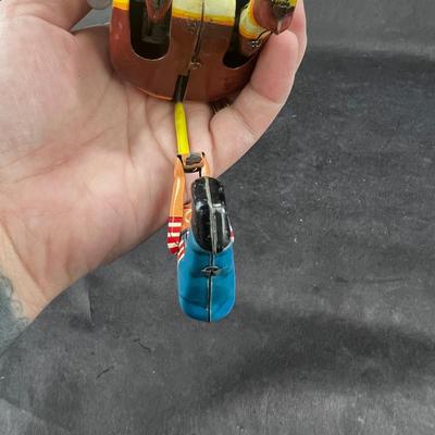 Vintage Wind-Up | Wild Roaring Bull and Boy | Mikuni