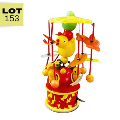 Vintage Celluloid & Tin Wind-Up | Chirping Birds