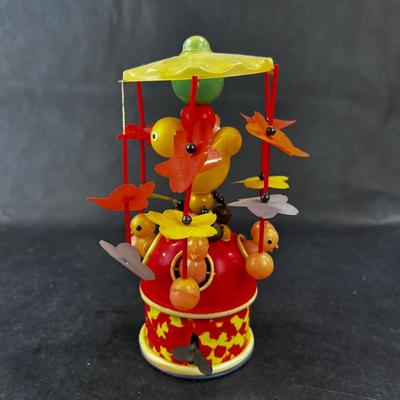 Vintage Celluloid & Tin Wind-Up | Chirping Birds