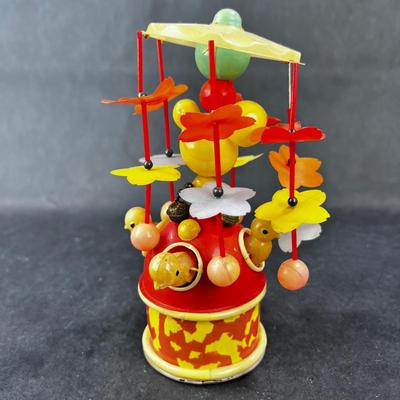 Vintage Celluloid & Tin Wind-Up | Chirping Birds