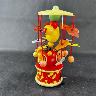 Vintage Celluloid & Tin Wind-Up | Chirping Birds