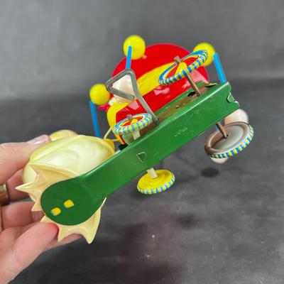 Vintage Celluloid and Tin Wind-Up | Duck and Carriage