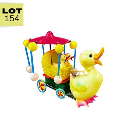 Vintage Celluloid and Tin Wind-Up | Duck and Carriage