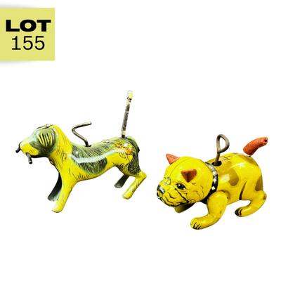 Vintage Tin Litho | Wind-Up Dogs