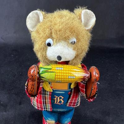 Vintage Tin Litho | Bear Eating Corn | Alps