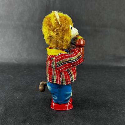 Vintage Tin Litho | Bear Eating Corn | Alps