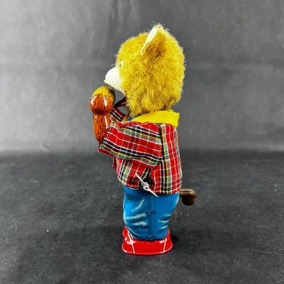 Vintage Tin Litho | Bear Eating Corn | Alps