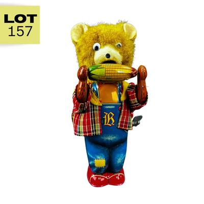 Vintage Tin Litho | Bear Eating Corn | Alps