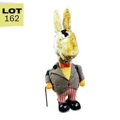 Vintage Wind-Up | Plush Donkey with Cane
